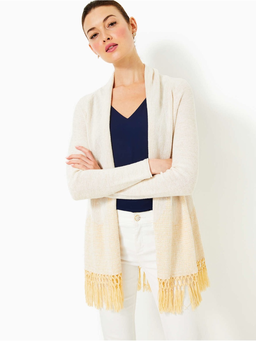 Lily Pullitzer Tatum Long Fringe Hem Cardigan
